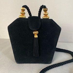 Columbine Vintage Diagonal Evening Purse Bag